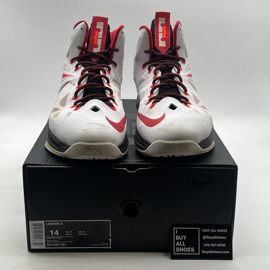 Size 14 - Nike LeBron 10 Heat Home (541100-100)