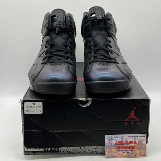 Size 13 - Air Jordan 6 Retro All Star - Chameleon Black Blue Purple (907961-015)