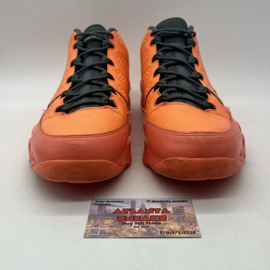 Size 12 - Air Jordan 9 Low Bright Mango Black Leather (832822-805)