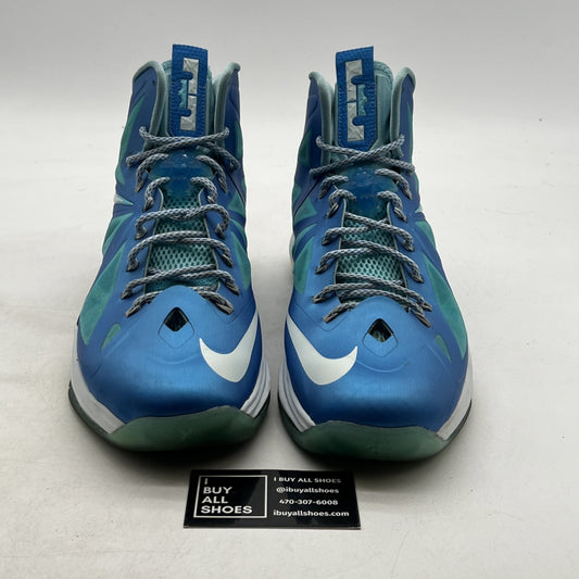 Size 13 - Nike LeBron 10+ Sport Pack Blue Diamond (542244-400)