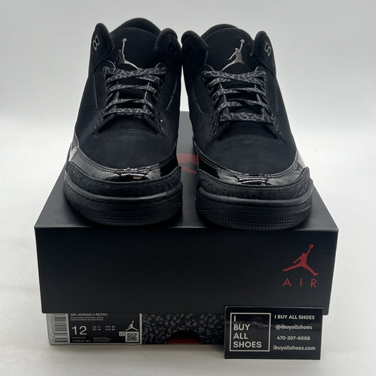 Size 12 - Air Jordan 3 Retro 2025 Black Cat (CT8532-001)