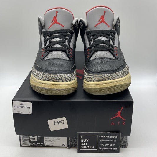 Size 9.5 - Air Jordan 3 Retro OG Mid Black Cement (854262-001)