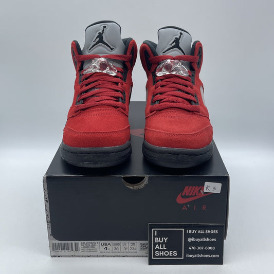 Size 4Y - Jordan 5 Retro Mid Raging Bull Red Suede (440888-600)