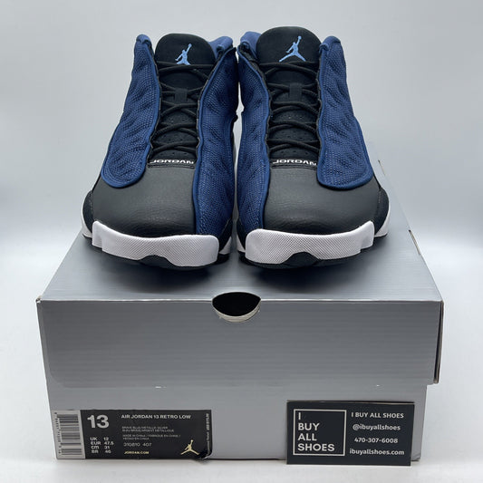 Size 13 - Air Jordan 13 Retro 2017 Low Brave Blue Black Suede (310810-407)