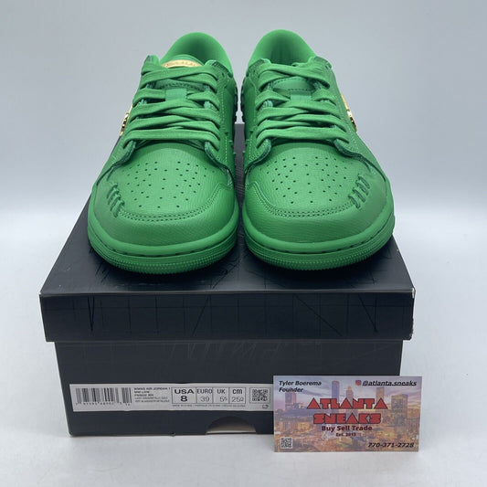 Size 8W - Air Jordan 1 Method of Make Low Lucky Green Gold Leather (FN5032-300)