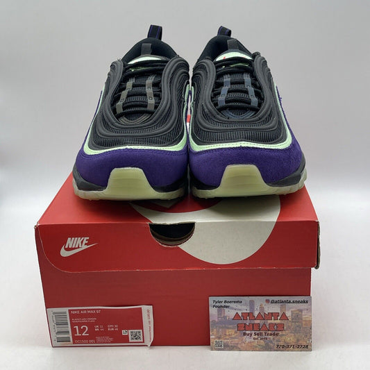 Size 12 - Nike Air Max 97 Halloween Slime Purple Black Suede Leather (DC1500-001