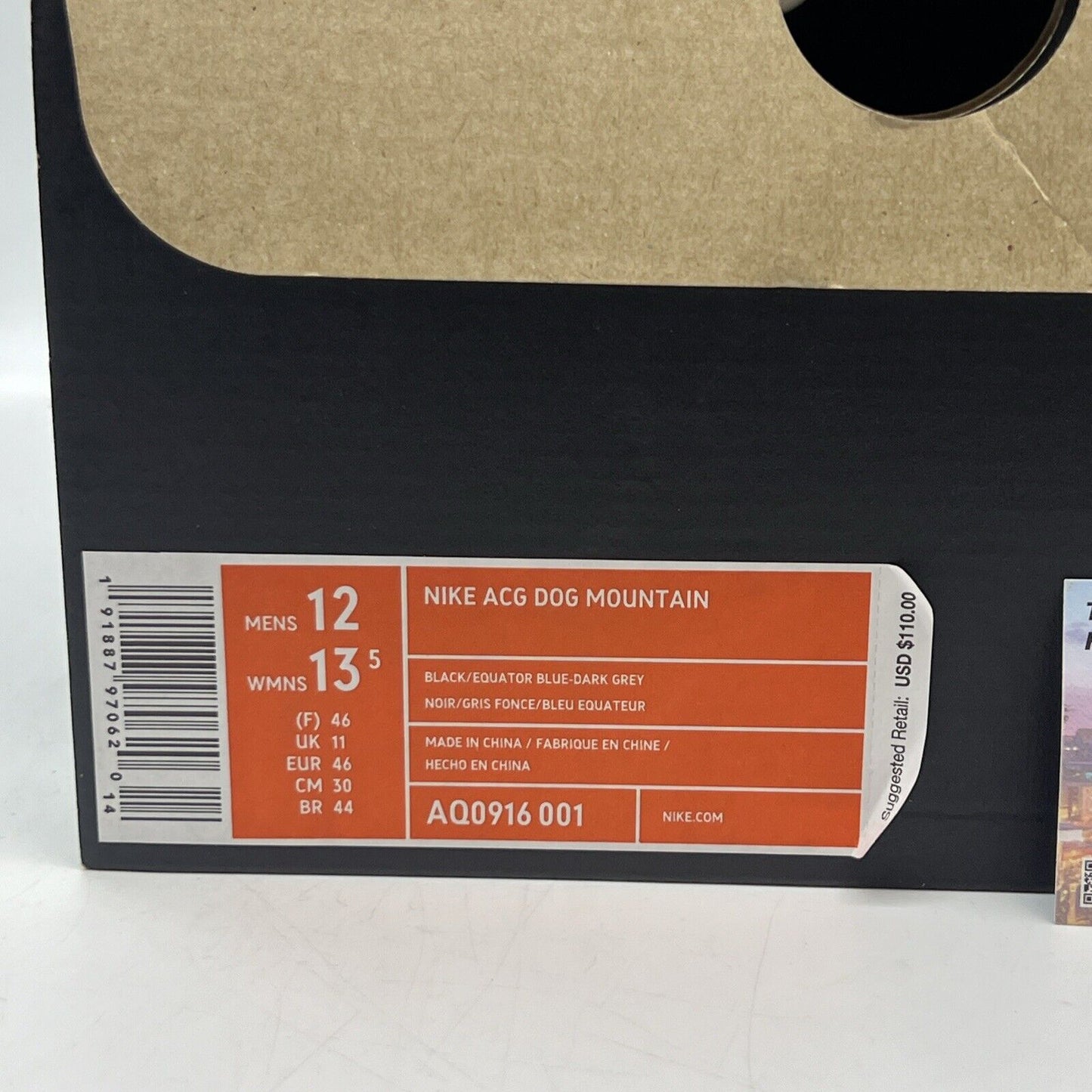 Size 12 - Nike ACG Dog Mountain Hyper Grape 2018 Brand New Og All Black