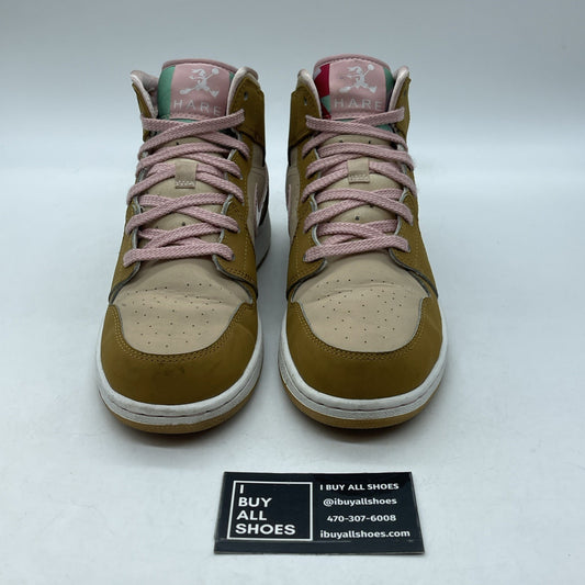 Size 6.5Y (GS) - Jordan 1 Mid Lola Bunny Brown Pink Suede Leather (724072-730)