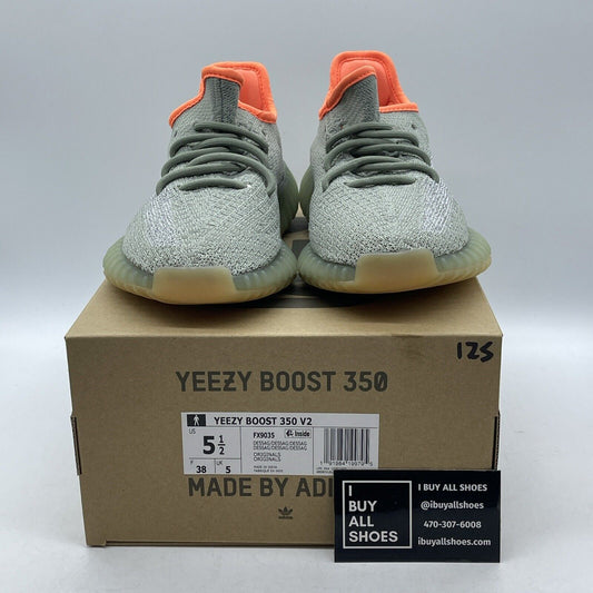Size 5.5 - adidas Yeezy Boost 350 V2 Desert Sage Grey Green Suede (FX9035)