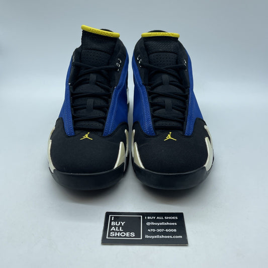 Size 11 - Air Jordan 14 Retro 2015 Low Laney Blue Black Suede (807511-405)
