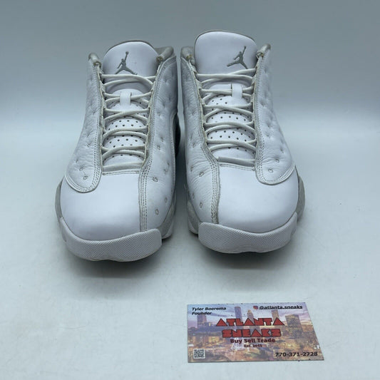 Size 10.5 - Air Jordan 13 Retro Low Pure Money White Suede Leather (310810-100)