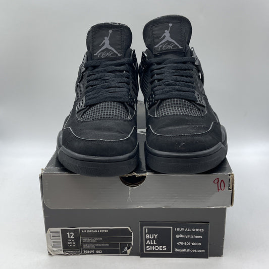 Size 12 - Air Jordan 4 Retro 2006 Black Cat (308497-002)