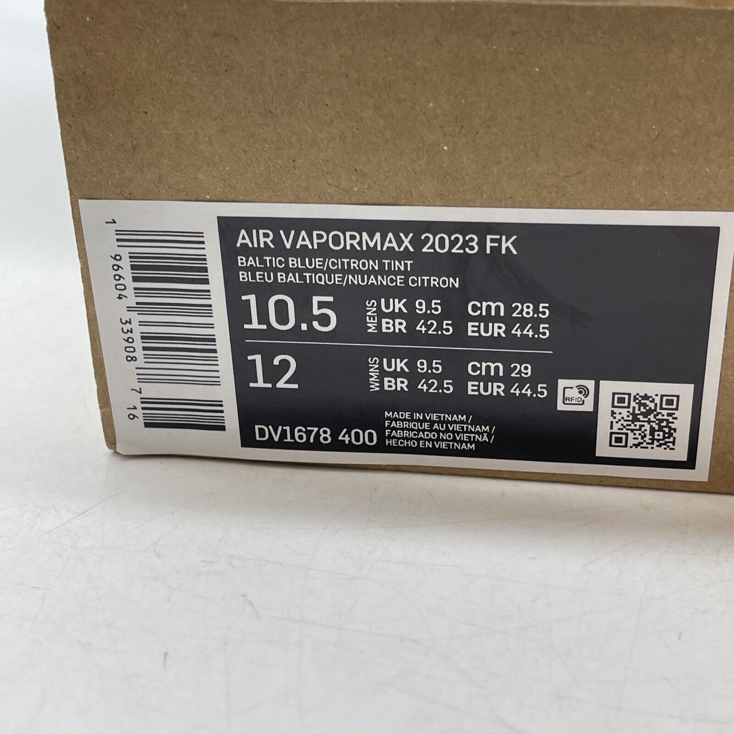 Size 10.5 - Nike Air VaporMax 2023 Flyknit Baltic Blue Yellow Pink (DV1678-400)