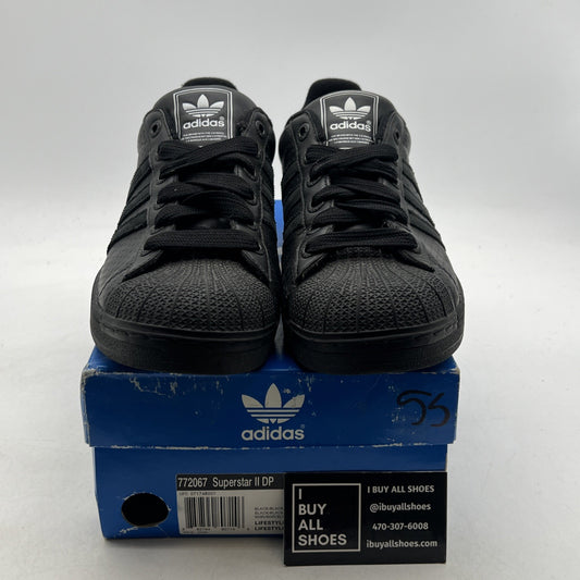 Size 11 - Adidas Super Star II CBlack/CBlack Originals (772067)