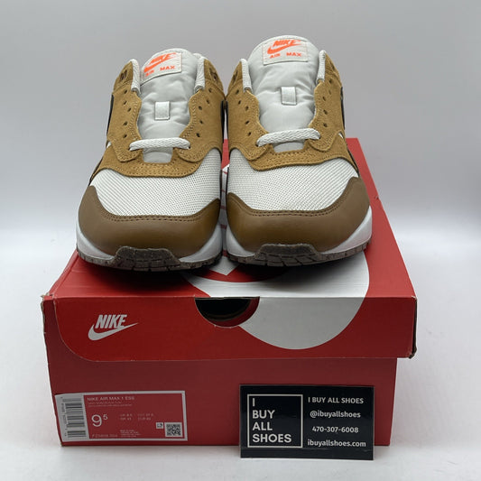 Size 9.5 - Nike Air Max 1 Essential Flax British Tan Suede Leather (FZ5808-004)