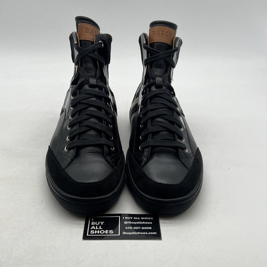 Size 12D - Bally Hedern High Top Mens Black Casual Classic Leather