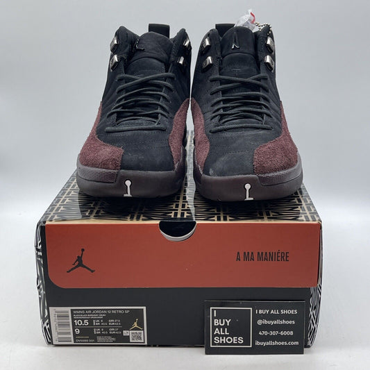 Size 10.5W - Air Jordan 12 Retro A Ma Maniere AMM Black Burgundy (DV6989-001)