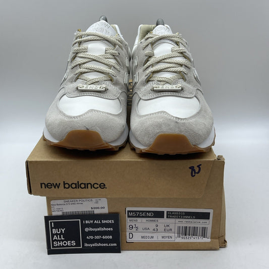 Size 9.5 - New Balance END. x 575 Made in England Marble White (M575END)
