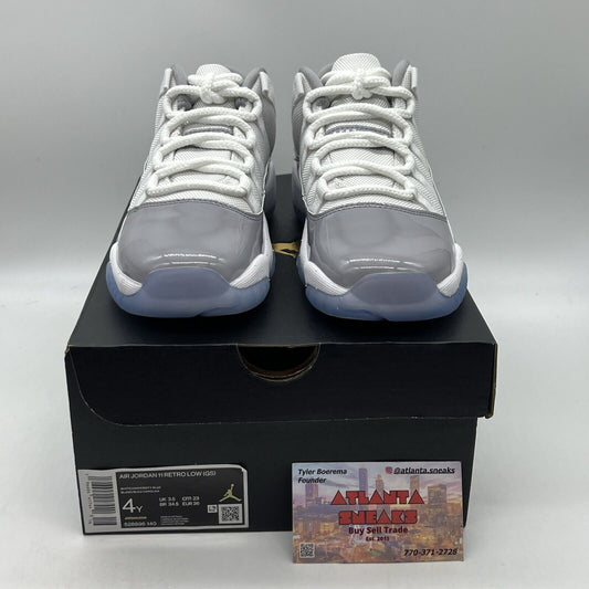 Size 4 - Jordan 11 Low Retro Cement Grey