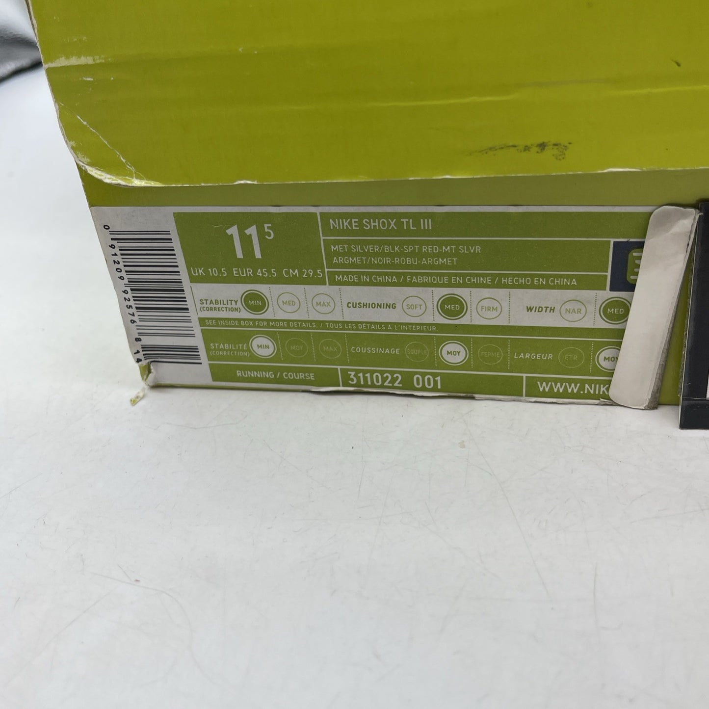 Size 11.5 - Nike Shox TL3 (2005) Original Retro TL Trainers (31102-001)