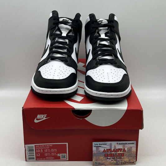 Size 10.5 - Nike Dunk High Black White Brand New Og All