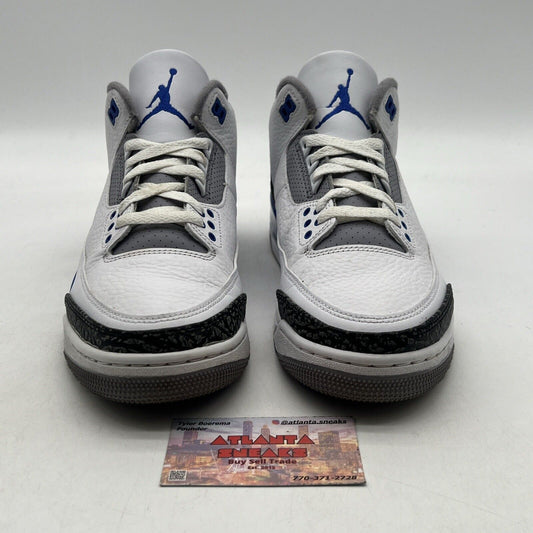 Size 8.5 - Jordan 3 Retro Mid Racer Blue White Black Grey Leather (CT8532-145)