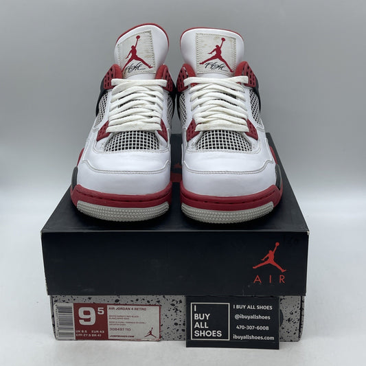 Size 9.5 - Air Jordan 4 Retro Fire Red 2012 (308497-110)