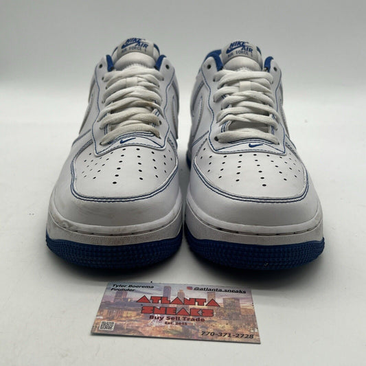Size 10.5 - Nike Air Force 1 '07 Contrast Stitch - White Game Royal (CV1724-101)