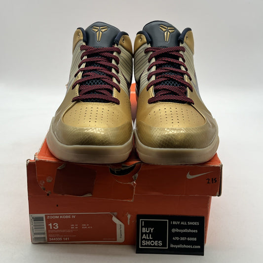 Size 13 - Nike Zoom Kobe 4 Gold Medal (344335-141)