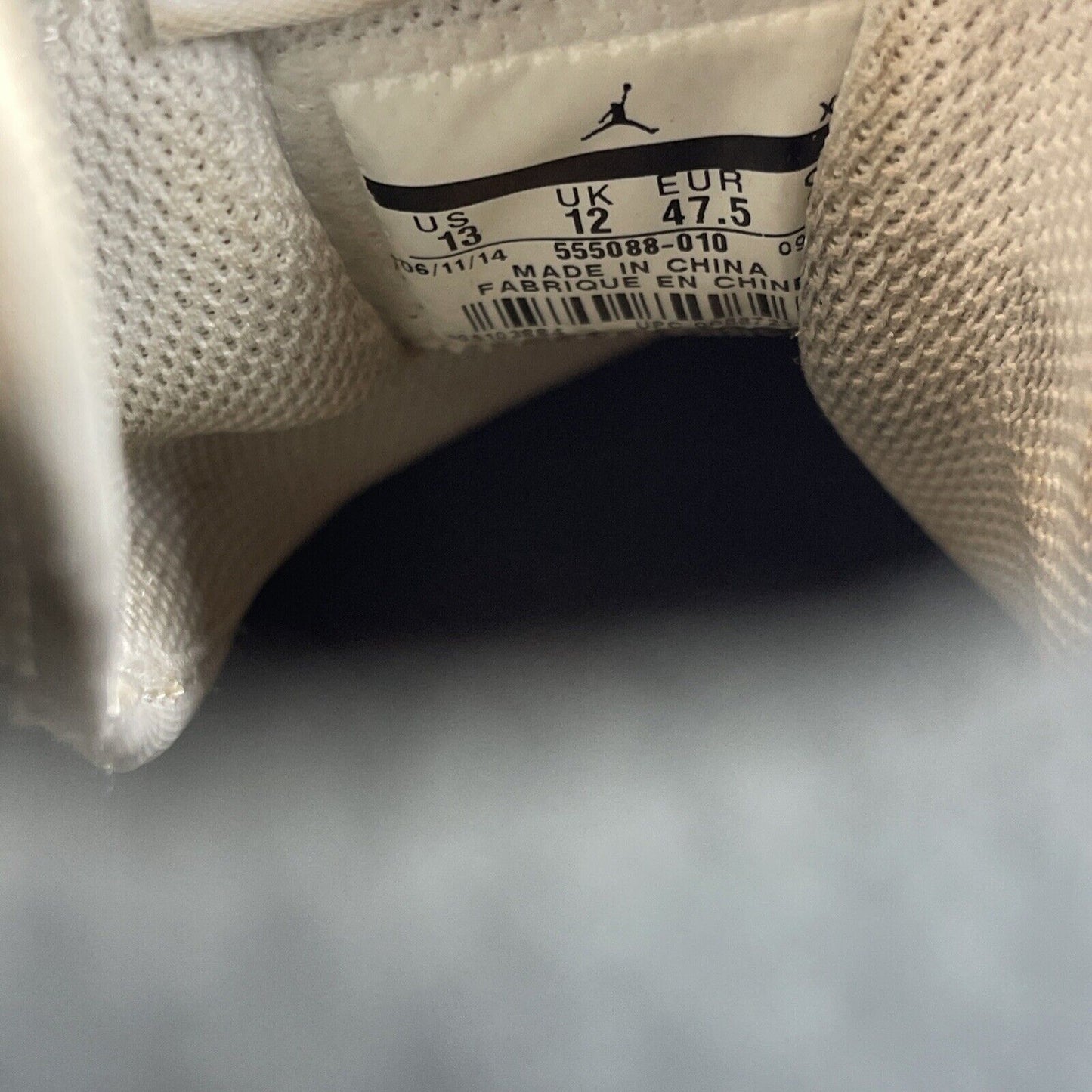 Size 13 - Air Jordan 1 Retro OG 2014 High Black White Leather (555087-010)