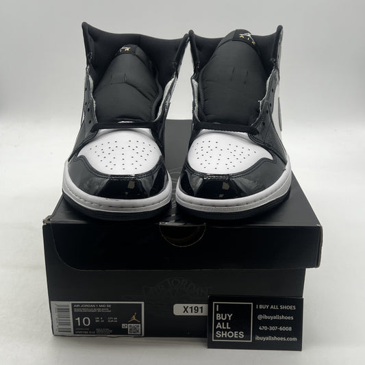 Size 10 - Air Jordan 1 SE Mid Black White Metallic Silver (HV0789-010)