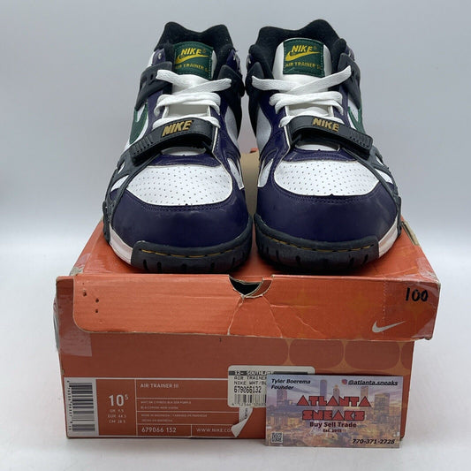 Size 10.5 - Nike Air Trainer 3 White Purple Black Leather (679066-132)