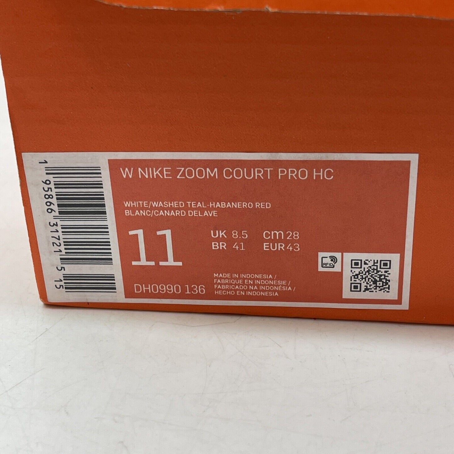 Size 11W - NikeCourt Zoom Pro White Washed Teal Blue Red Suede (DH0990-136)