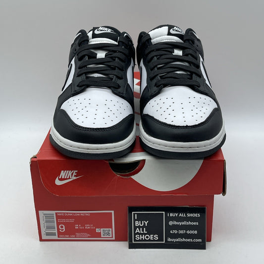 Size 9 - Nike Dunk Low Black White Leather (DD1391-100)