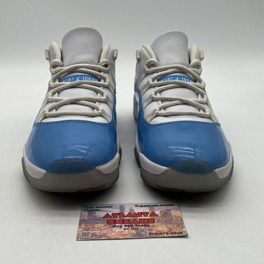 Size 8.5 - Jordan 11 Retro Low UNC 2017 White Black Leather (528895-106)