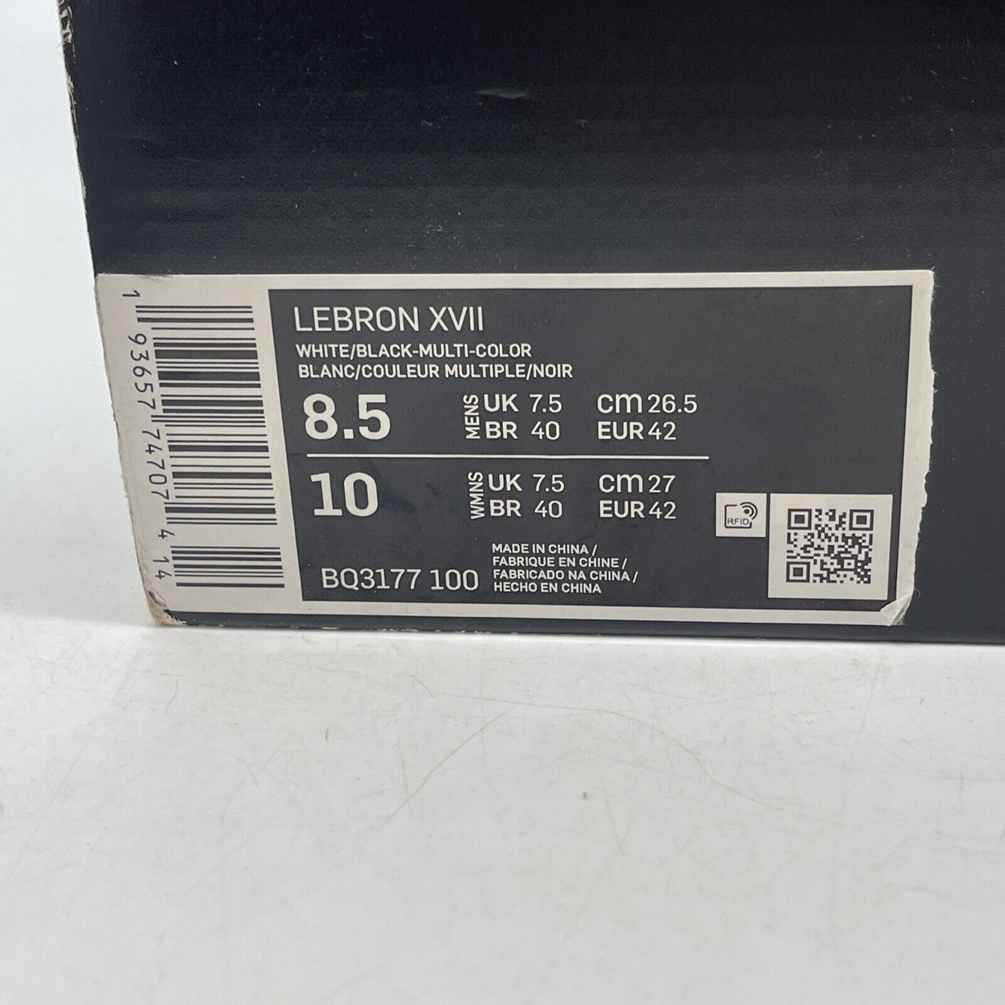 Size 8.5 - Nike LeBron 17 Air Command Force White Pink Suede (BQ3177-100)