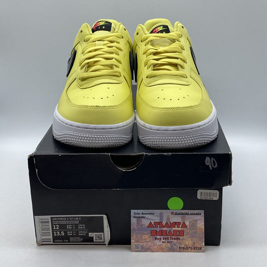 Size 12 - Nike Air Force 1 '07 LV8 Low Yellow Pulse Black White (CI0064-700)