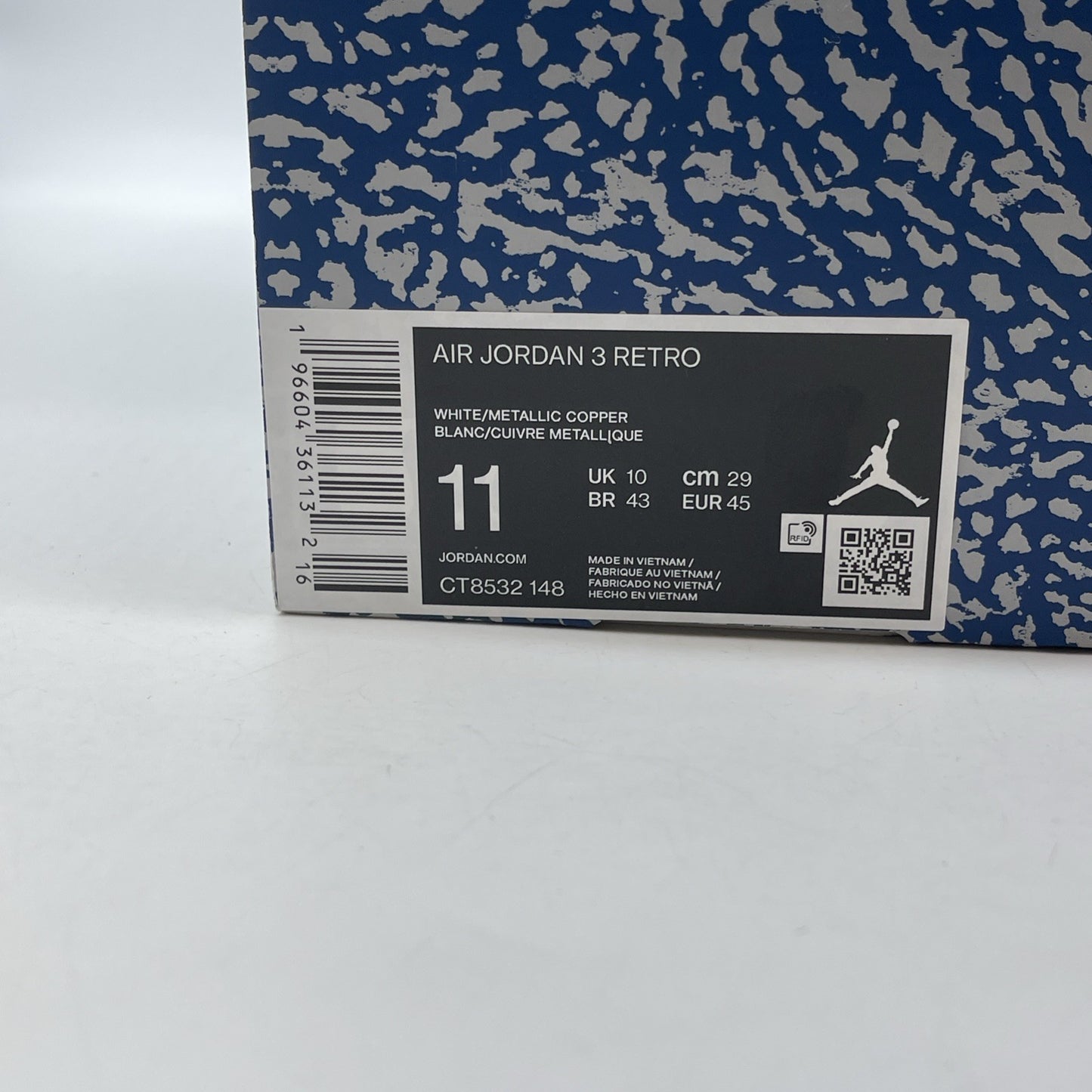 Size 11 - Jordan 3 Retro Mid Washington Wizards Blue Grey Suede (CT8532-148)