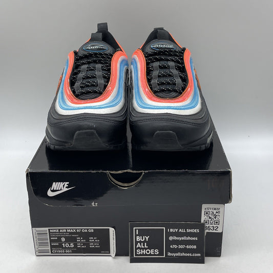 Size 9 - Nike Air Max 97 On Air: Neon Seoul Black Leather (CI1503-001)