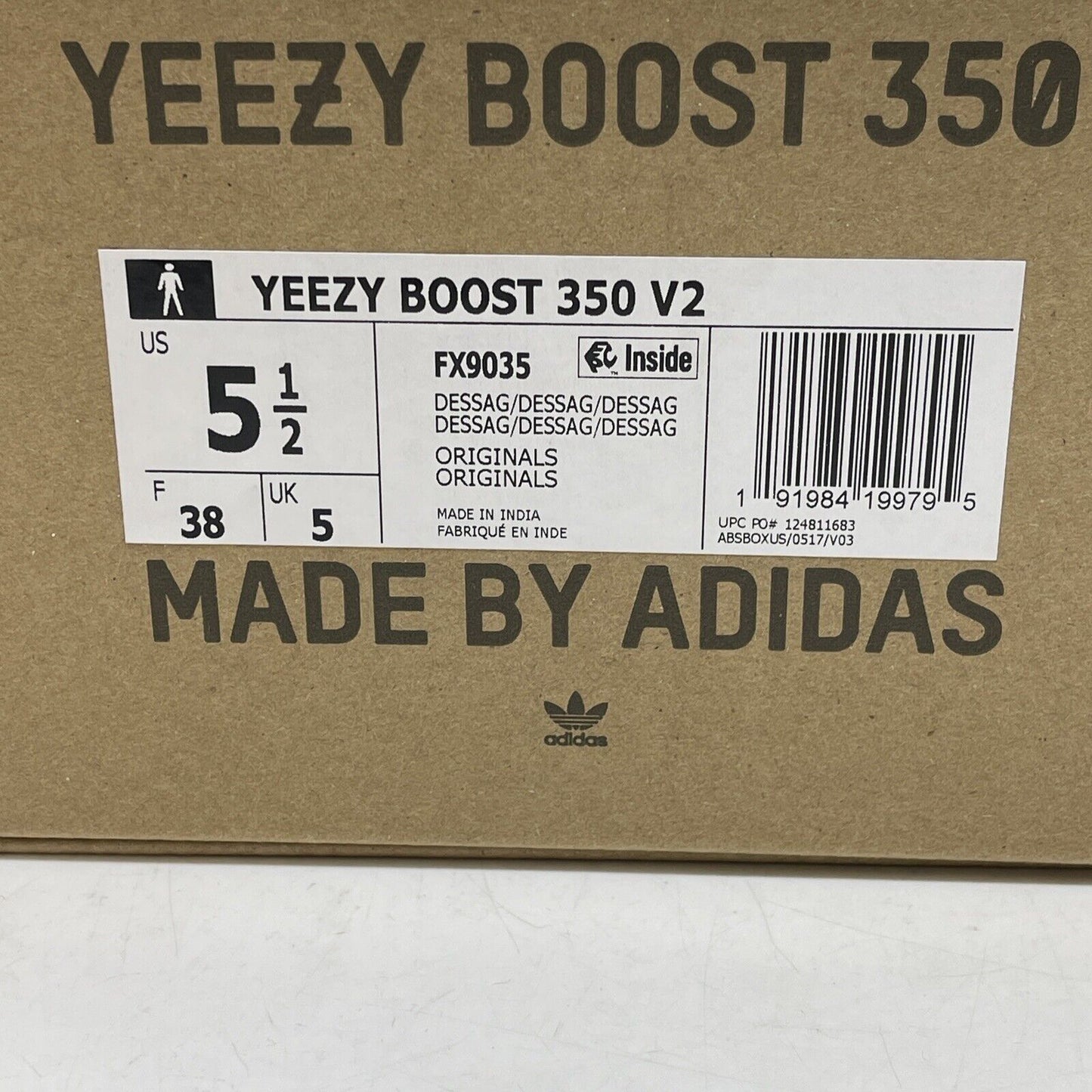 Size 5.5 - adidas Yeezy Boost 350 V2 Desert Sage Grey Green Suede (FX9035)