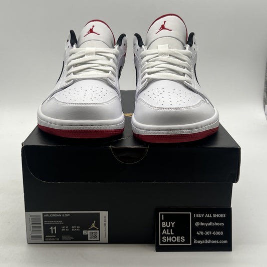 Size 11 - Air Jordan 1 Low White University Red (553558-118)