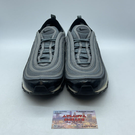 Size 12 - Nike Air Max 97 Patent Leather Grey Black White Suede (921826-010)