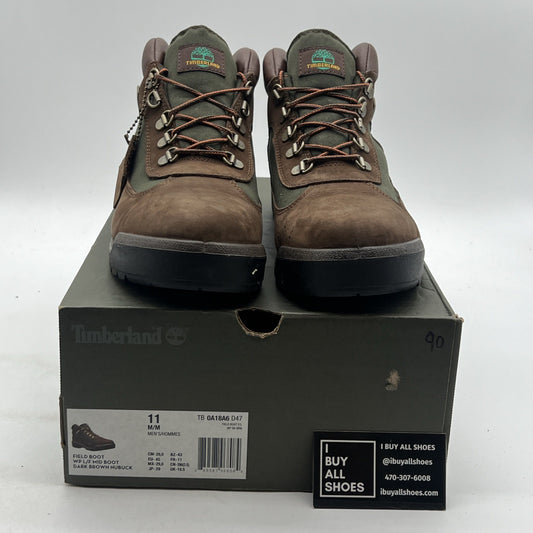 Size 11 - Men's Timberland Field Waterproof Mid Boots TB-0A18A6-D47 Brown Nubuck