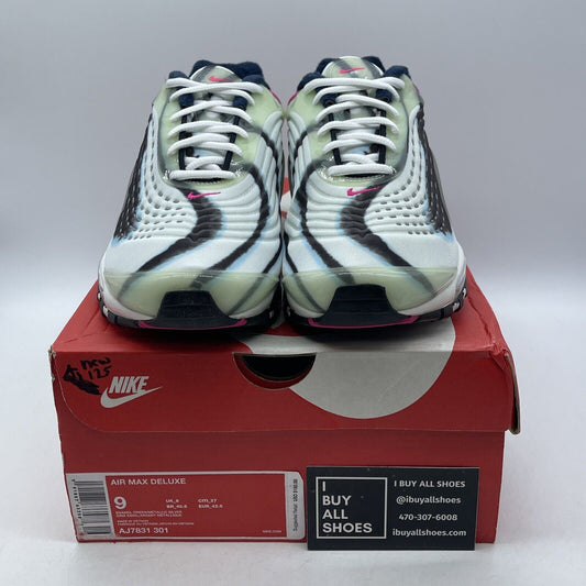 Size 9 - Nike Air Max Deluxe Enamel Green White Purple Suede Leather AJ7831-301