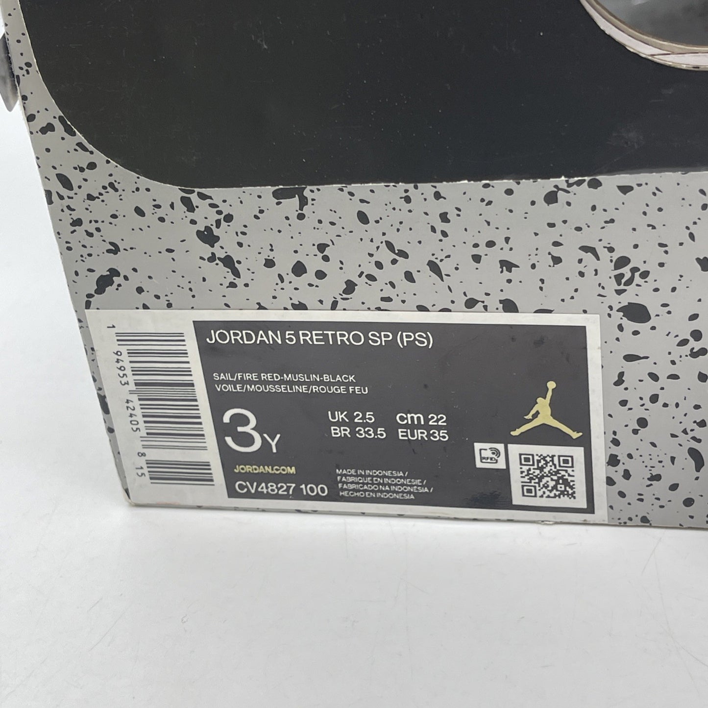 Size 3Y(PS) - Jordan 5 Retro SP x Off-White Mid Sail Suede (CV4827-100)