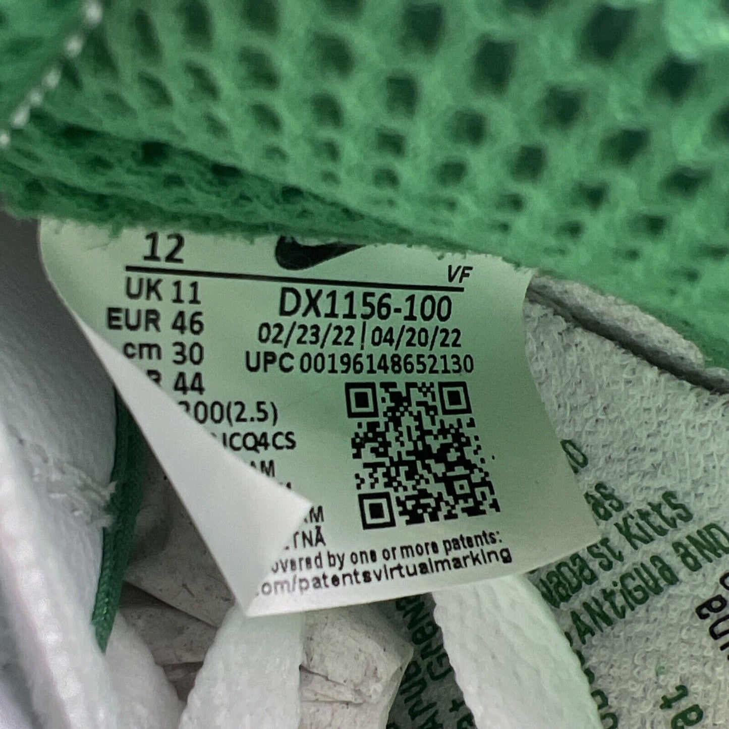 Size 12 - Nike Air Force 1 2022 Low West Indies Green Leather (DX1156-100)