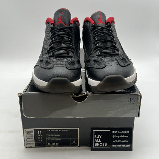 Size 11 - Air Jordan 11 Retro IE 2011 Low Black Charcoal Red (306008-001)
