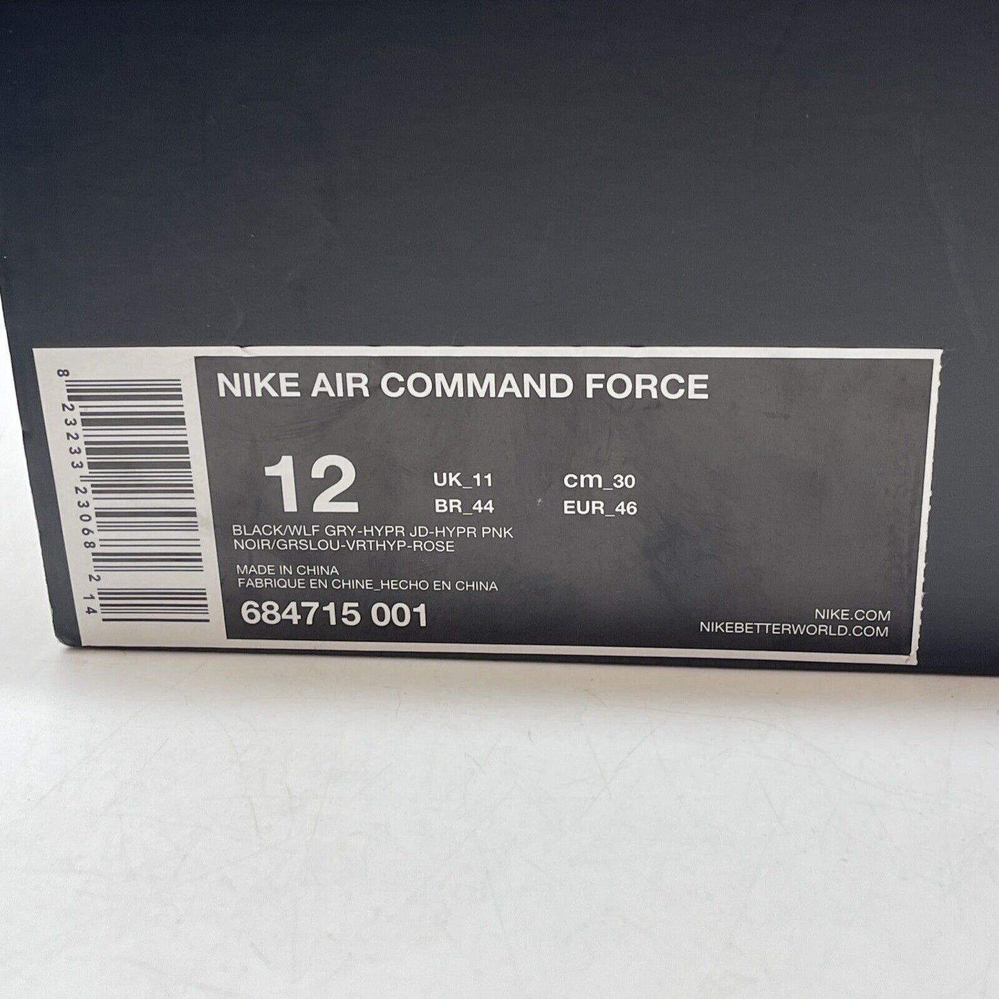 Size 12 - Nike Air Command Force Spurs Black Suede Leather (684715-001)