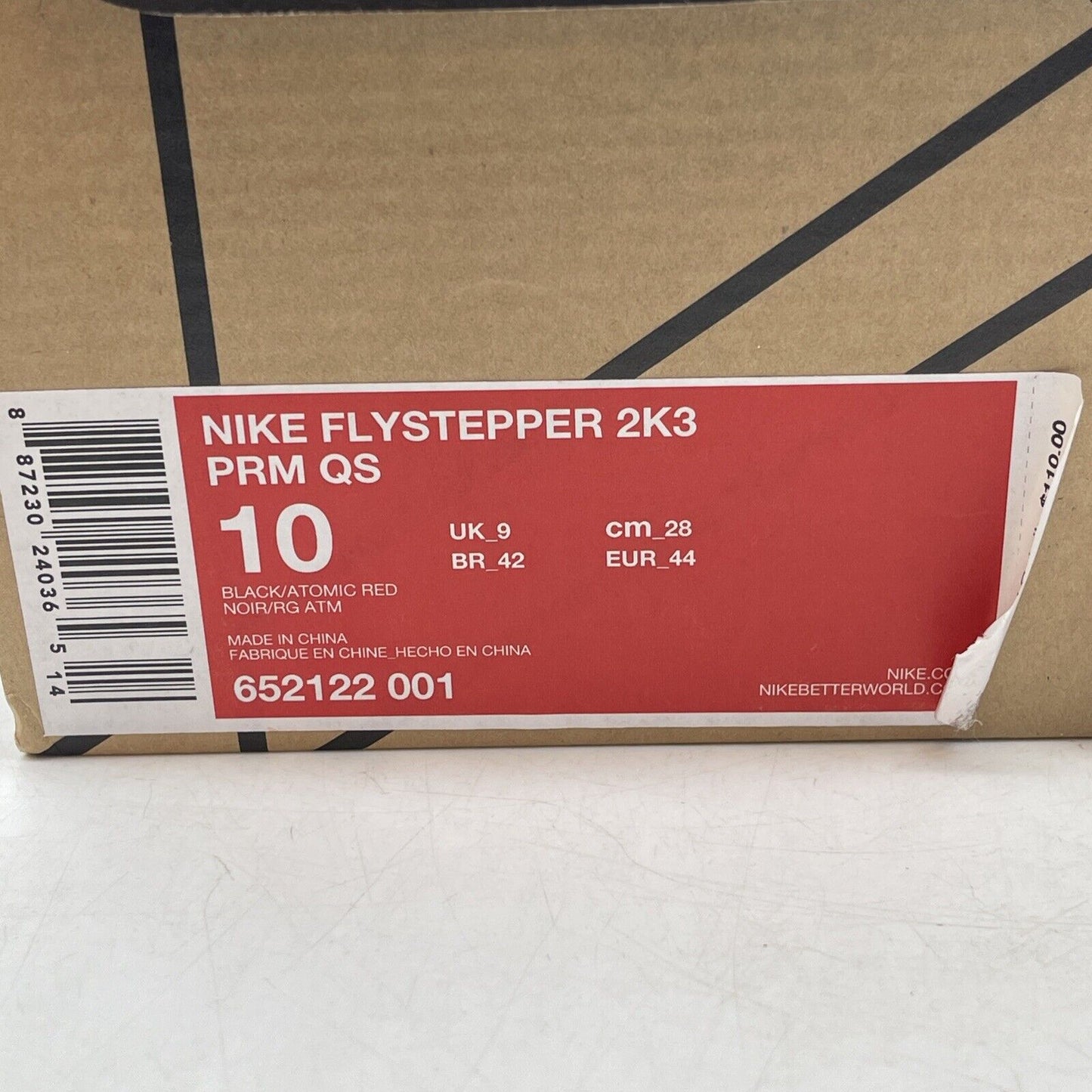 Size 10 - Nike Flystepper 2K3 PRM QS Black White Leather (652122-001)