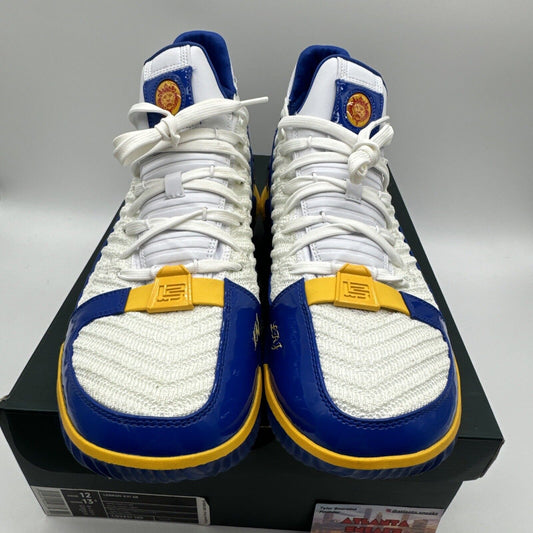 Size 12 - Nike LeBron 16 SuperBron 2018 White Blue Parent Leather Yellow Family